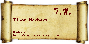 Tibor Norbert névjegykártya