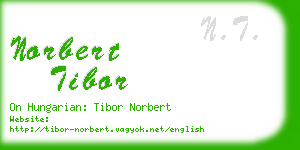norbert tibor business card